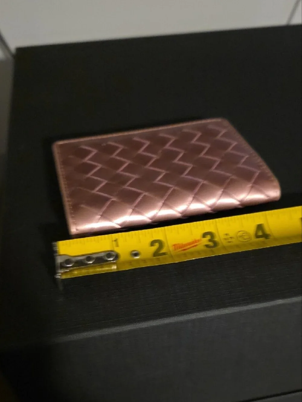 Sunrise Sunset Blush Pink Woven Clutch With Double Fold Credit Card Holder